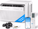 Midea 8,000 BTU U Shaped Smart Inverter Window Air Conditioner.